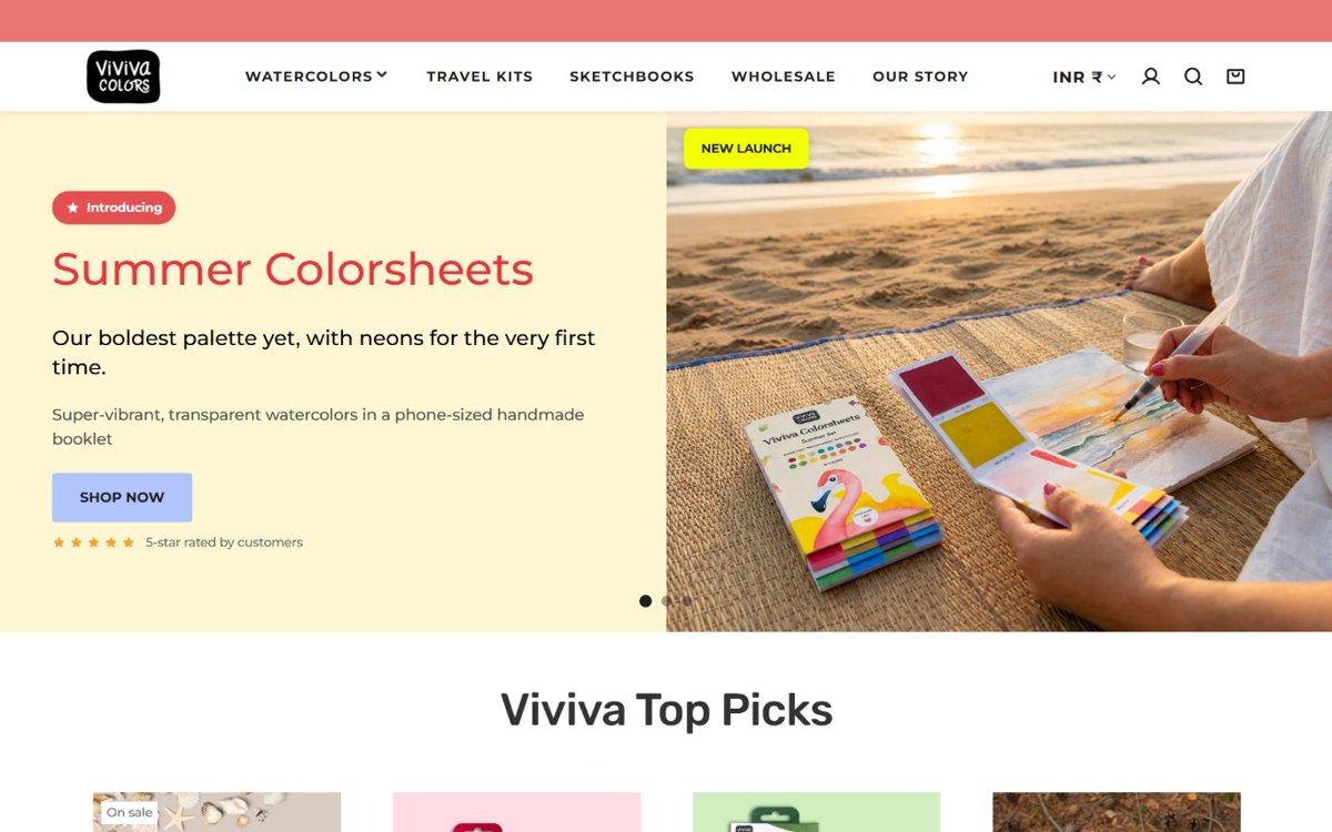 Viviva Colors Shopify store built by Nexo